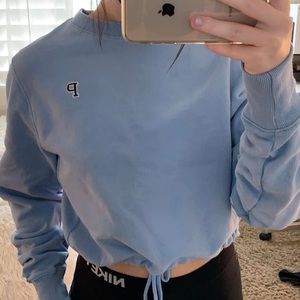 VS PINK Cropped Drawstring Sweatshirt